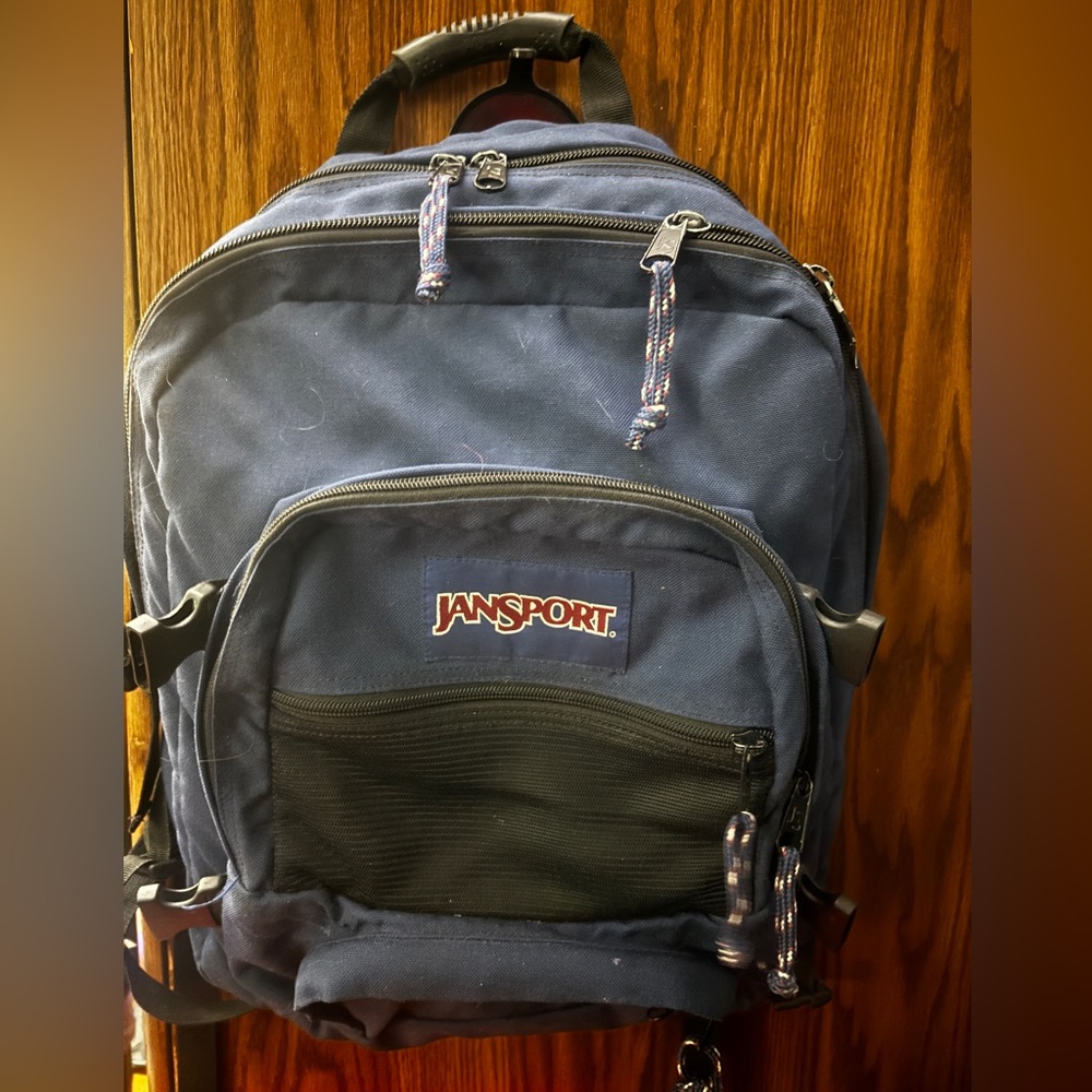 🚫 S O L D 🚫 Vintage JANSPORT Backpack l Navy Blue Laptop Pocket